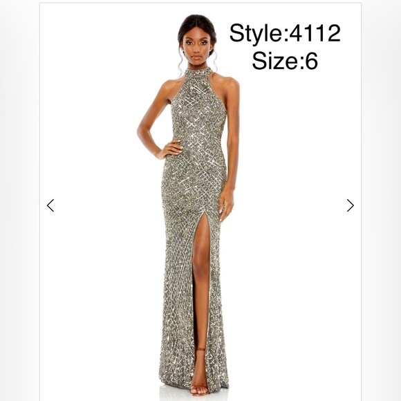 Mac Duggal Dresses & Skirts - Sequin halter open back gown